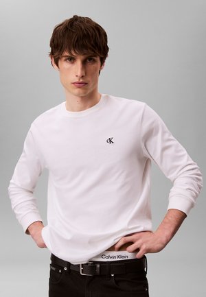 Calvin Klein Jeans MONOGRAM - Μπλούζα με μακριά μανίκια - bright white