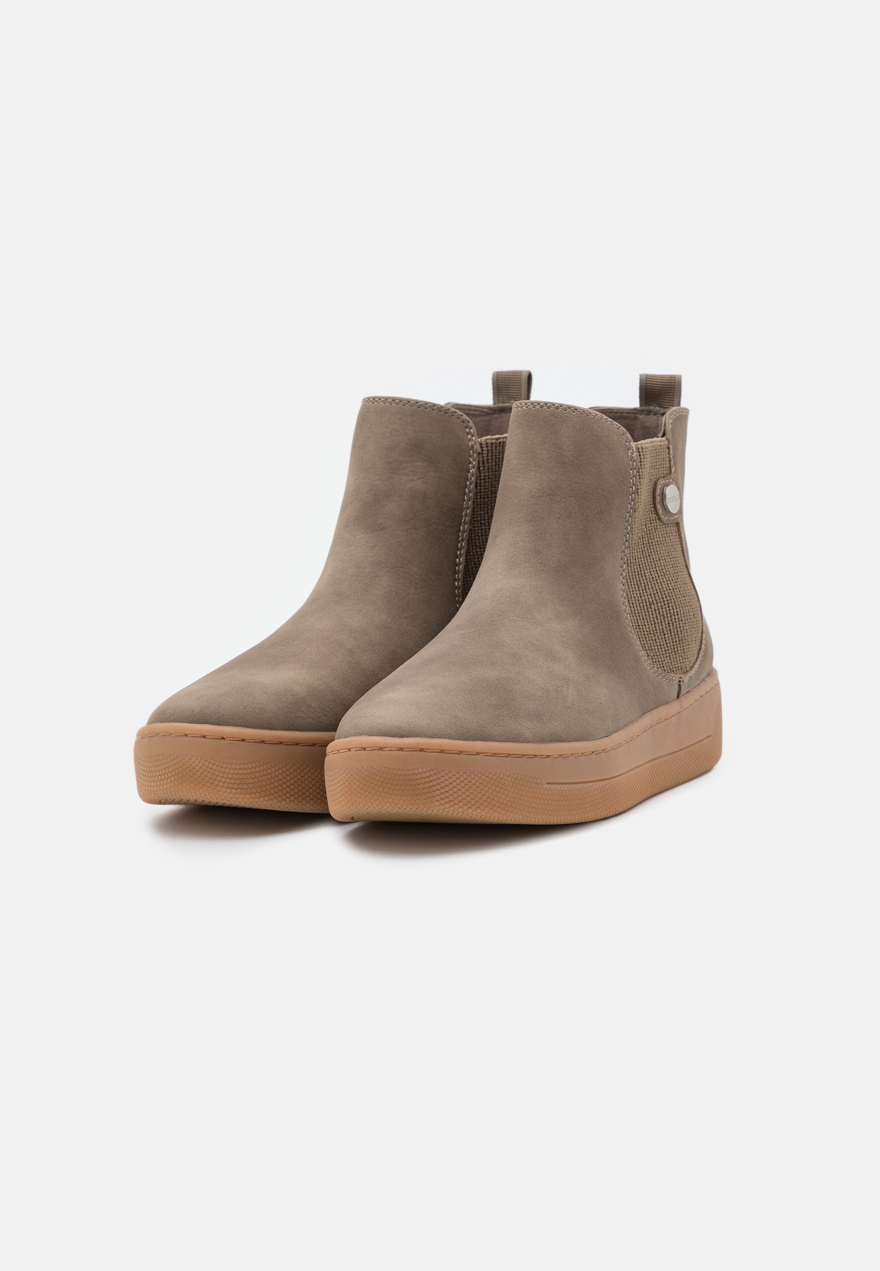 Esprit Platform Chelsea Boots Classic Ankle Boots, Women's, Size: 4, Taupe - PU