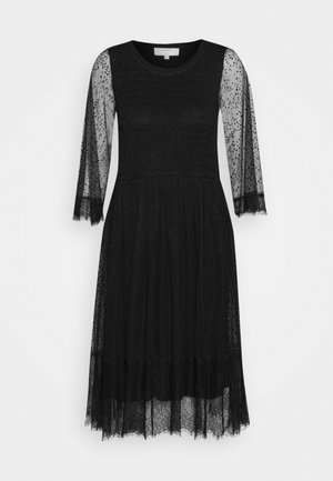 Cream Day dress - black