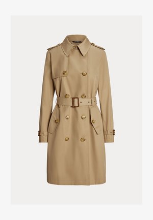 Lauren Ralph Lauren Petite, DOUBLE BREASTED COTTON BLEND TRENCH COAT - Trenčkot - birch tan