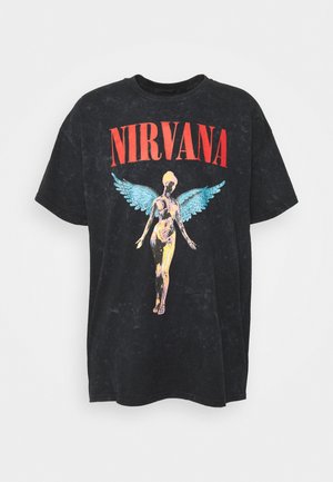 T-shirt con stampa - black