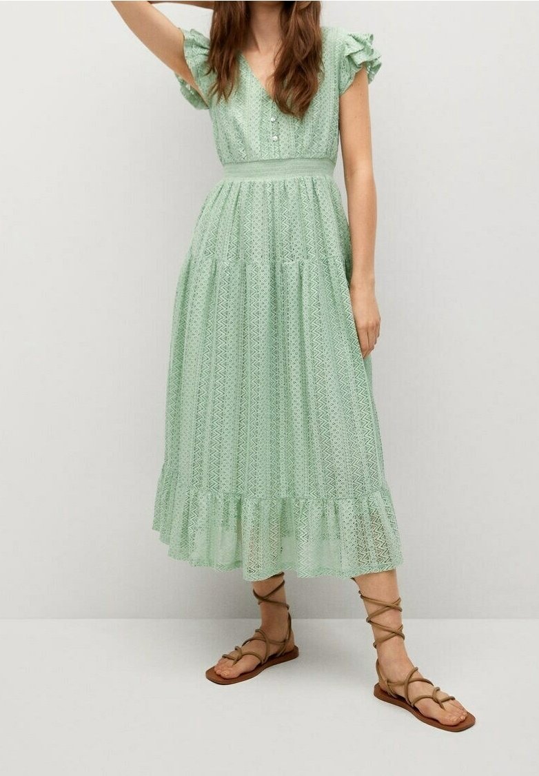 Mango Day dress - light green - (Pre-owned) - Zalando.ie