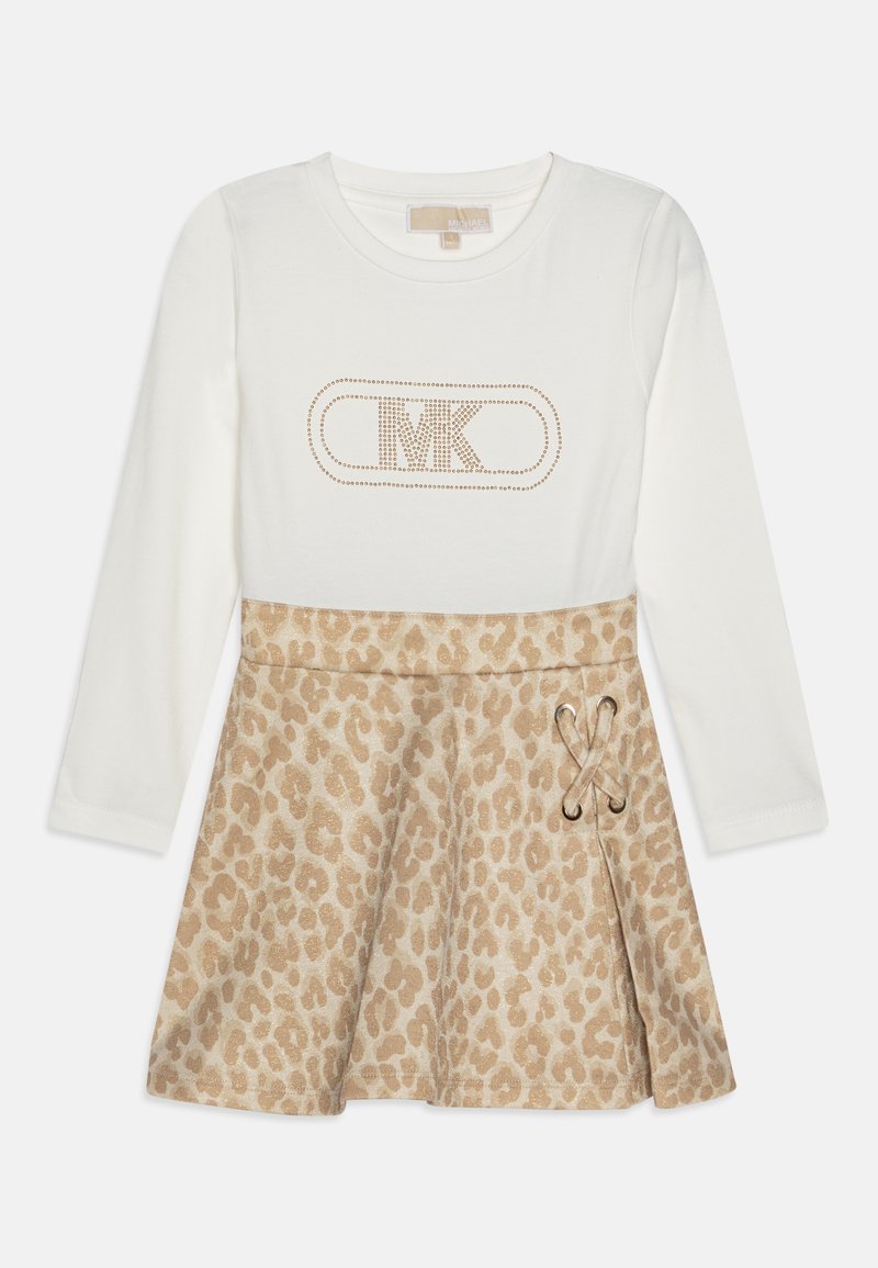 Michael Kors Kids DRESS - Robe en jersey - off-white/gold
