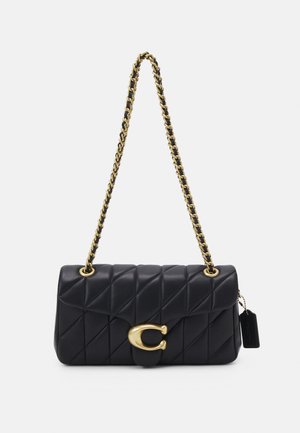 QUILTED TABBY SHOULDER BAG WITH CHAIN - Handbag - black