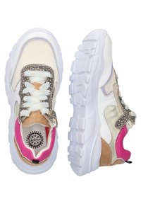 Braqeez REECE RUN  - Sneakers laag - beige/goud/roze/print bruin