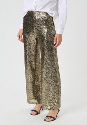 TATIANAS - Broek - metal sequins mix