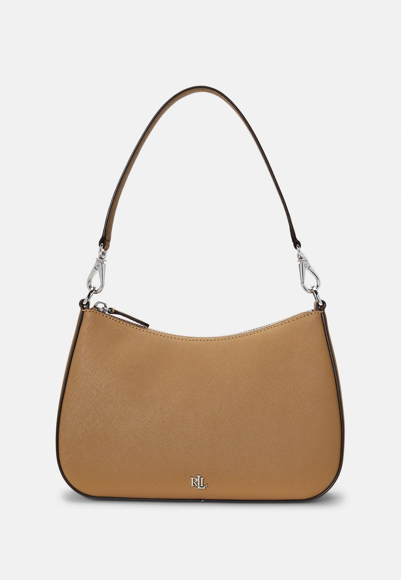Lauren Ralph Lauren CROSSHATCH LEATHER MEDIUM DANNI BAG - Kézitáska - camel