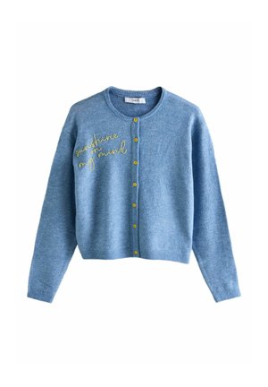 REGULAR FIT - CREW NECK - Strickjacke - chambray blue embellished