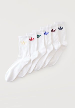 adidas Originals, CREW UNISEX 6 PACK - Sokid - white   night indigo   collegiate green