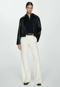 Mango Giacca in similpelle - black