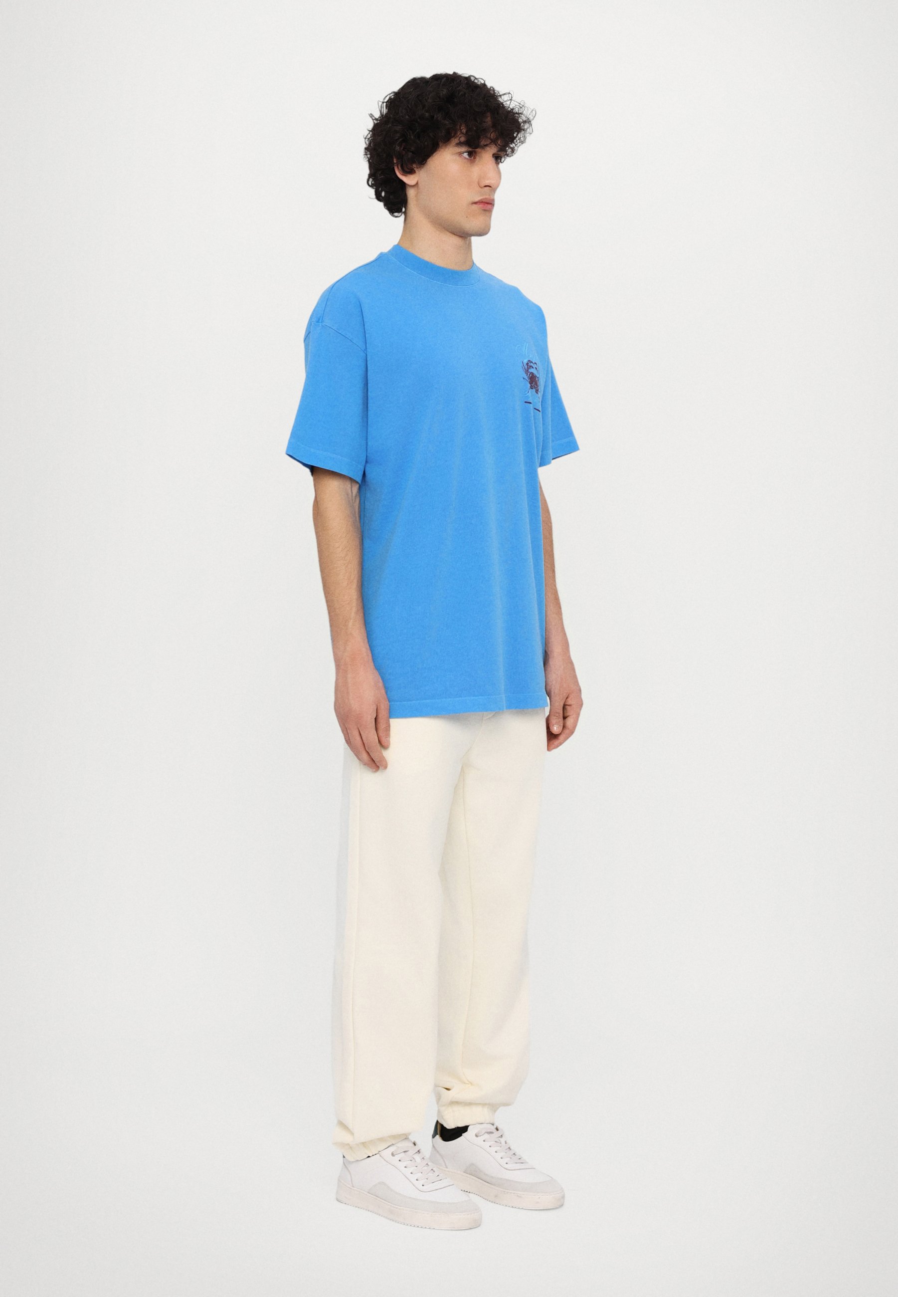 MSGM Print T-shirt - light blue - Zalando.co.uk