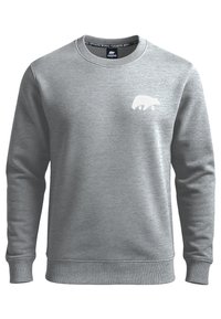 MIT FROTTEE LOGO - Sweater - hellgrau