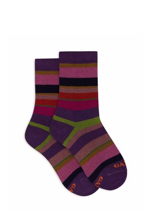 WITH MULTICOLOURED STRIPES. - Socks - strelizia ciclamino