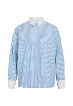VILA, LONG SLEEVED SHIRT VIELIRA OVERSIZED - Chemisier - little boy blue