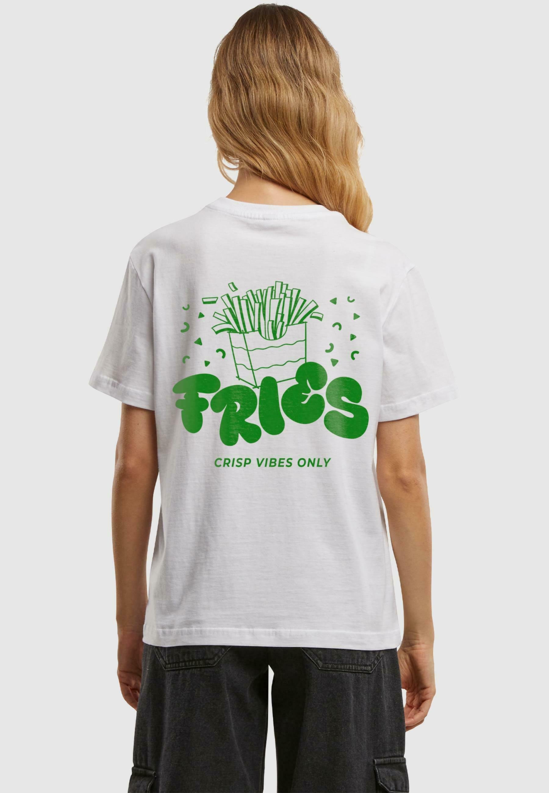 Merchcode FRIES TEE - Print T-shirt - white - Zalando