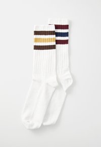 UNISEX 2 PACK - Zoknik - white/maroon