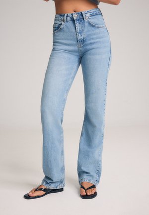 Stradivarius, D98 STRAIGHT-LEG VINTAGE EFFECT JEANS - Traperice ravnih nogavica - mottled royal blue