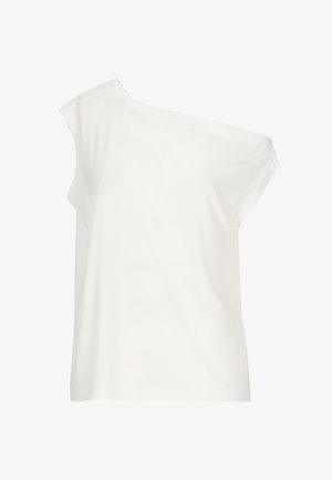 Norma Kamali, DROP SHOULDER - T-shirt con stampa - bianco