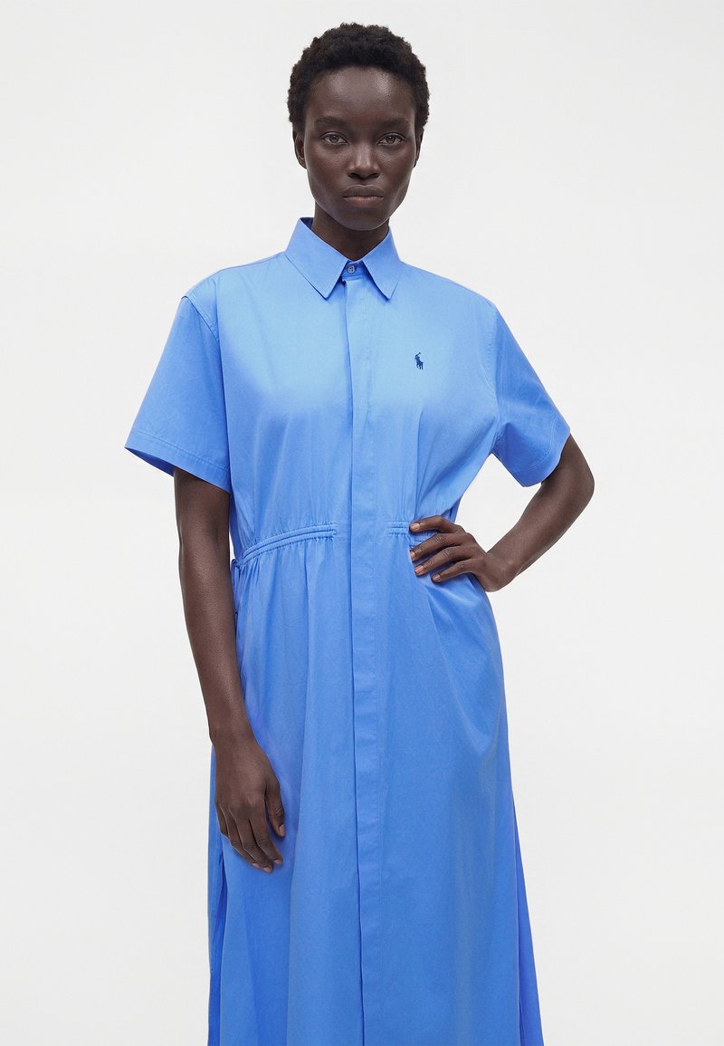 blue polo shirt dress Ralph Lauren - Shirt dress - classic medium blue/blue Model wearing a size
