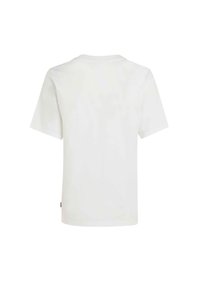 Hvid kortærmet t-shirt lavet af bomuld. Har en klassisk rund halsudskæring og en lige pasform uden synlige mønstre eller dekorationer.