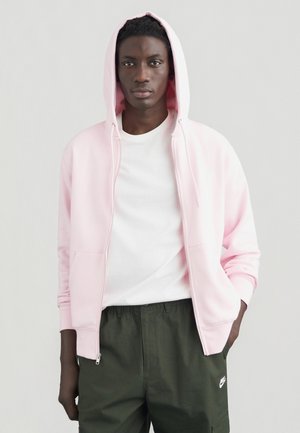 CLUB HOODIE - Sweat zippé - pink foam/white