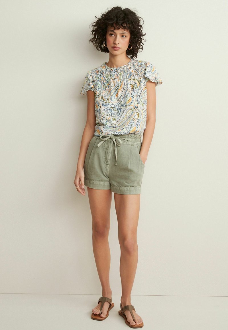 Damen Kleider | Next ELASTICATED WAIST PAPERBAG Jeans Shorts khaki green/grün - WN73619 Damen Kleider | Next ELASTICATED WAIST PAPERBAG Jeans Shorts khaki green/grün - WN73619