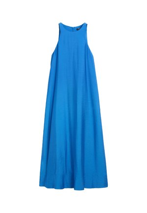 Massimo Dutti, LONG FLOWING HALTER DRESS - Robe longue - dark blue