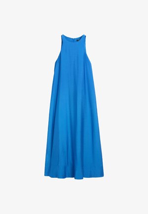 Massimo Dutti, LONG FLOWING HALTER DRESS - Robe longue - dark blue