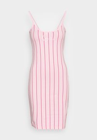 Karl Kani SMALL SIGNATURE PINSTRIPE DRESS - Džersejové šaty - rose