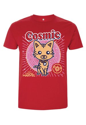 CAPTAIN MARVEL: MOVIE GOOSE CARTOON - Print T-shirt - red