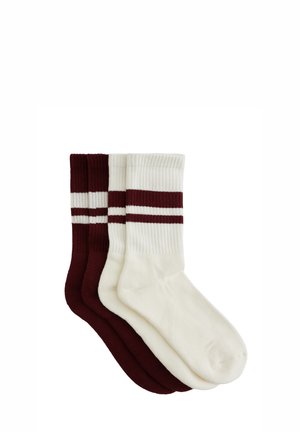 2 PACK - Zeķes - burgundy/red