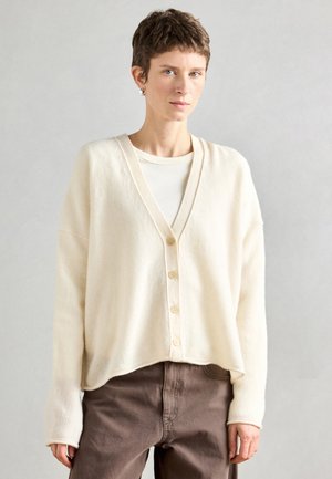 CARDIGAN LONGSLEEVE V NECK - Ζακέτα - raw cream