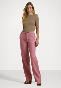 Lauren Ralph Lauren JOVONIE LINEN WIDE LEG PANT - Calças - rose mauve