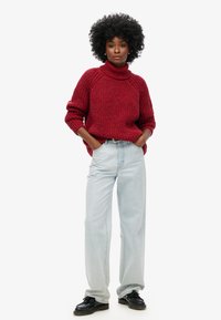 Superdry & Co SLOUCHY STITCH ROLL NECK - Trui - rouge marl