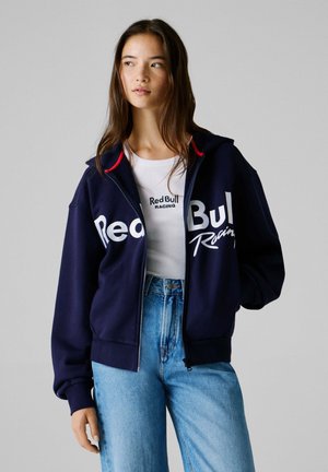 LOGO HOODIE - Sweater met rits - navy