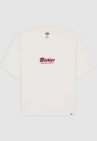 Dickies LEWISTOWN EMBRO TEE - Triko s potiskem - egret