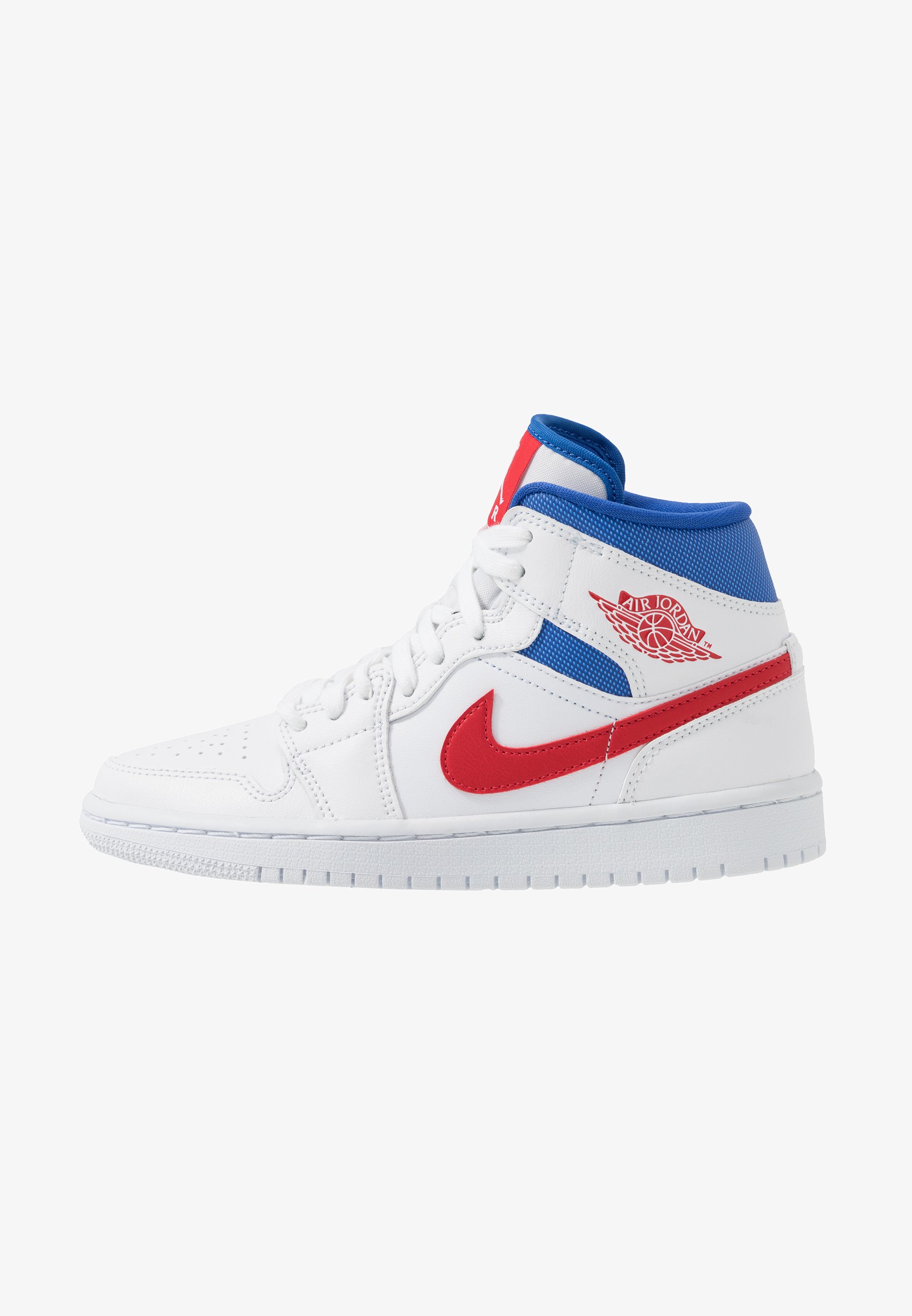 Jordan Air 1 Mid Sneakers Hoog White University Red Game Royal Wit Zalando Nl