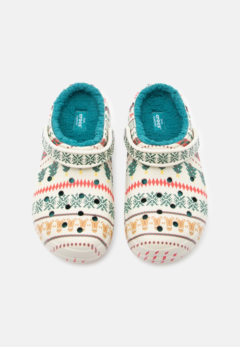 CROCS Classic Lined Fair Isle Slip On Clogs Mens 10 Womens 12 Sandals Bone Multi CROCS Classic Lined Fair Isle Slip On Clogs Mens 10 Womens  main image 2