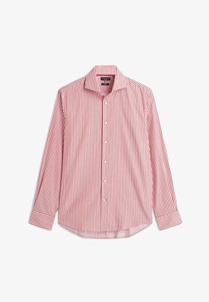 Tommy Hilfiger, TOMMY HILFIGER NEW YORK LABEL SLIM FIT FLEX COLLAR SHIRT - Camisa - medium red white