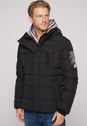 GESTEPPTE LOGO-KAPUZE - Winterjacke - black