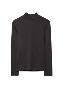 BASIC HIGH NECK - Maglietta a manica lunga - dark brown