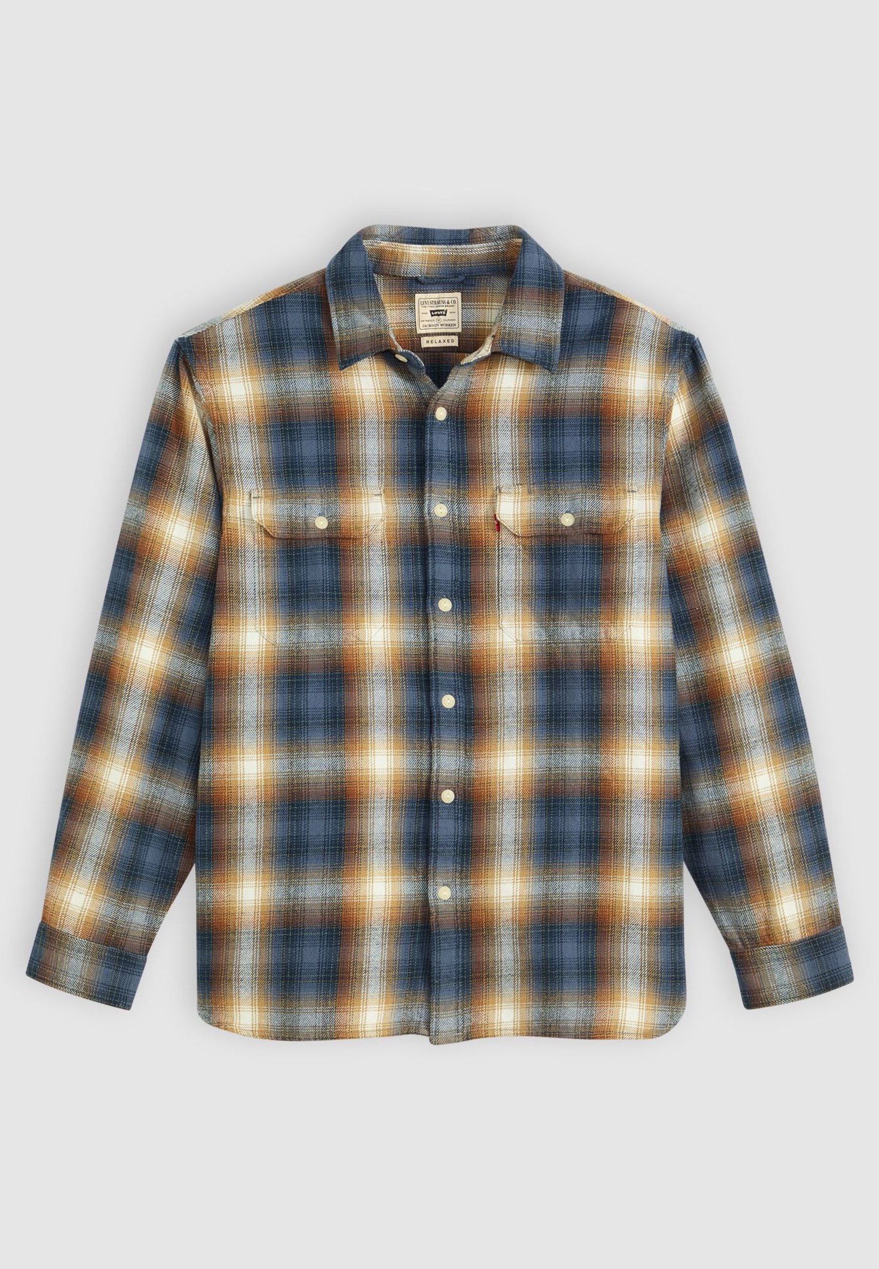 Levi's® JACKSON WORKER - Shirt - warwick plaid vintage indigo