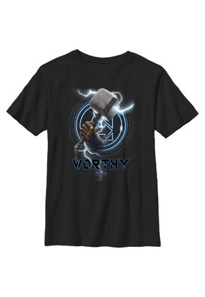 Marvel CAPTAIN AMERICA CAP WORTHY - T-shirt z nadrukiem