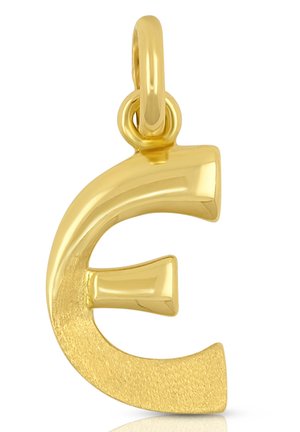 ANHÄNGER BUCHSTABE E , 20X13MM - Ciondolo - gelbgoldfarben