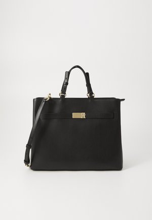 Tommy Hilfiger HERITAGE SATCHEL - Handbag - black