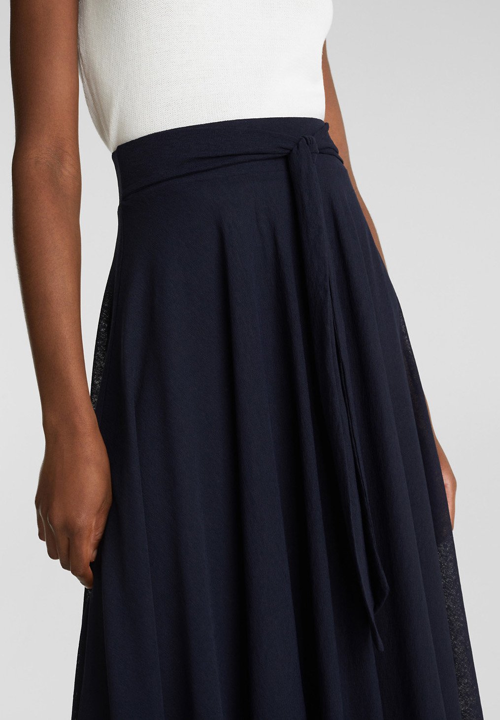 Esprit MIDI-ROCK AUS JERSEY - A-Linien-Rock - navy/dunkelblau - Zalando.de