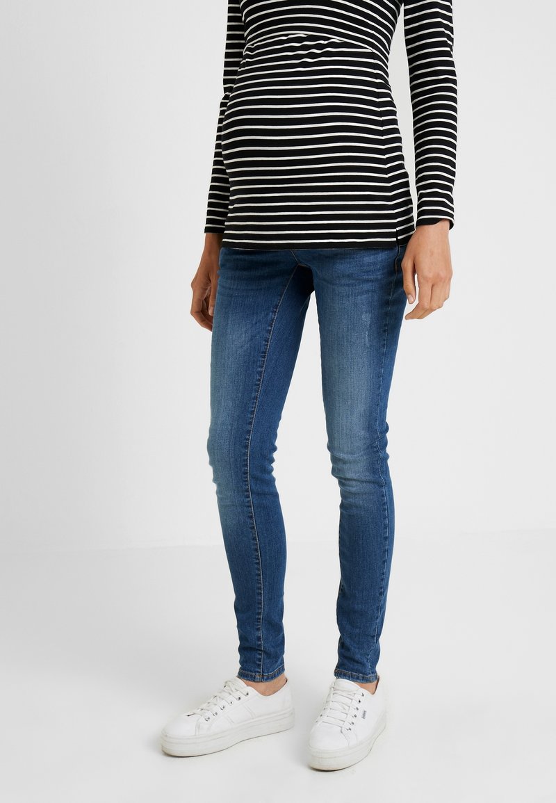 MAMALICIOUS Wide leg Jeans 'MLFula' in Grey Denim