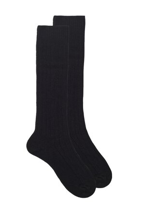 LONG FINE RIB - Socken - schwarz - black
