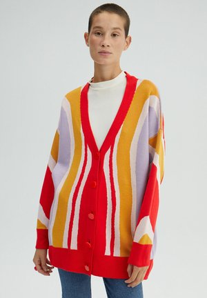 PATTERNED - Cardigan - red