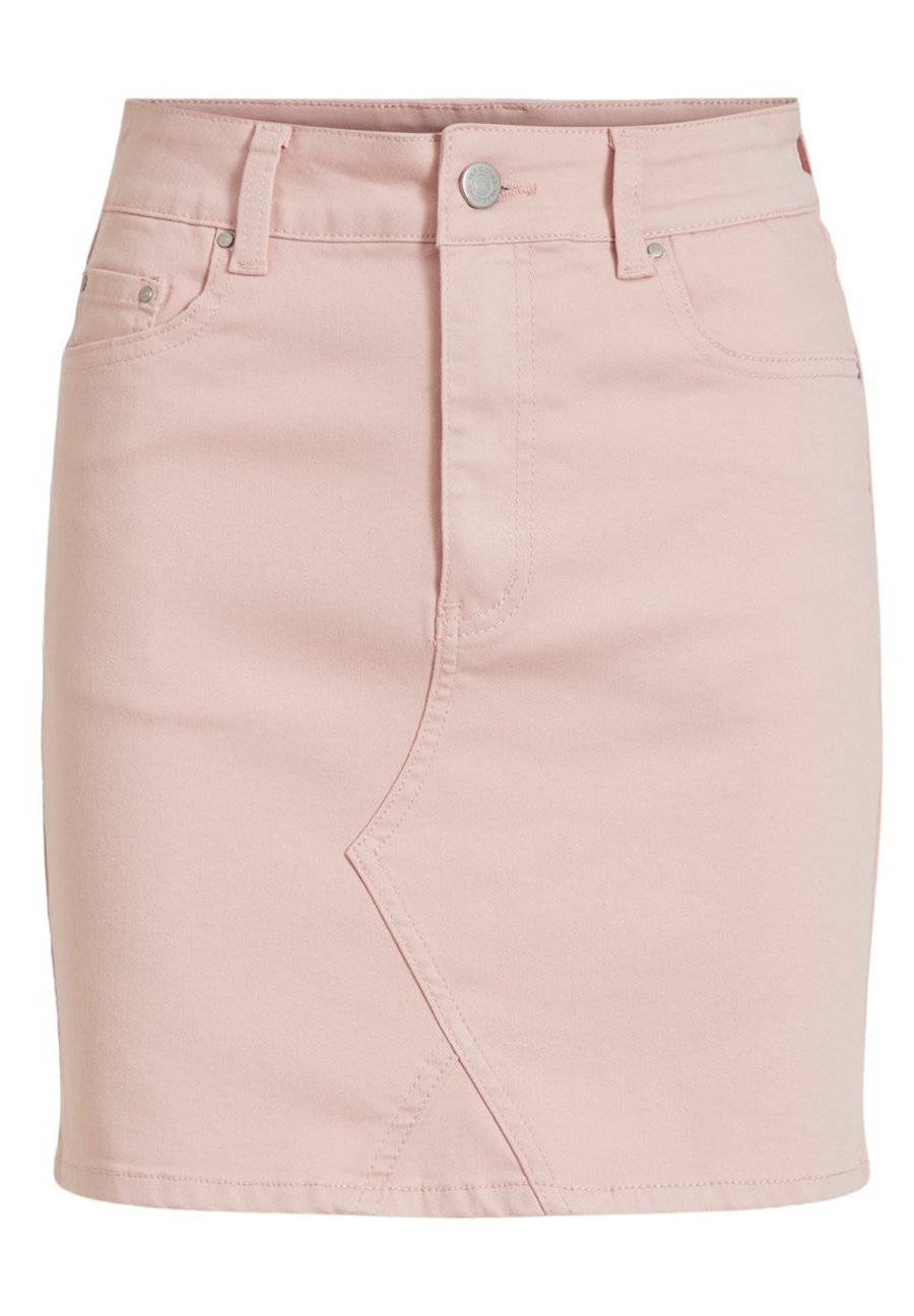 Vila VICASSIE HWRE SHORT DENIM SKIRT COL Jeansrok pale Vila VICASSIE HWRE SHORT DENIM SKIRT COL Jeansrok pale